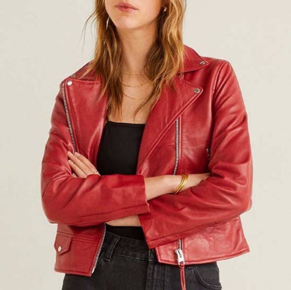 BNWT MANGO Genuine Leather Jacket